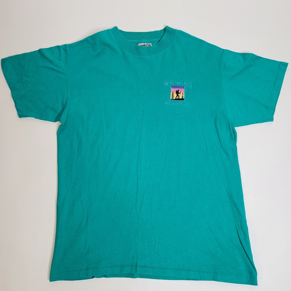 Vintage 80s Wyoming Wilderness Oneita Tshirt USA